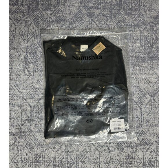 Nanushka Heceta Mesh Jersey & Slip Satin Fabric Blocked Mini Dress - Picture 5 of 12